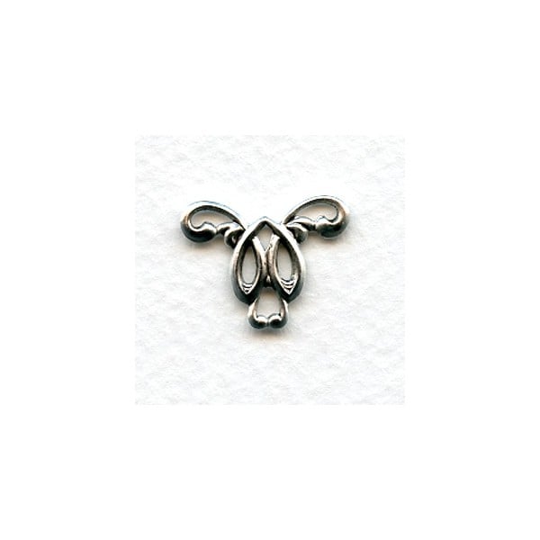 Art Nouveau Style Elegant Connector Oxidized Silver (6)