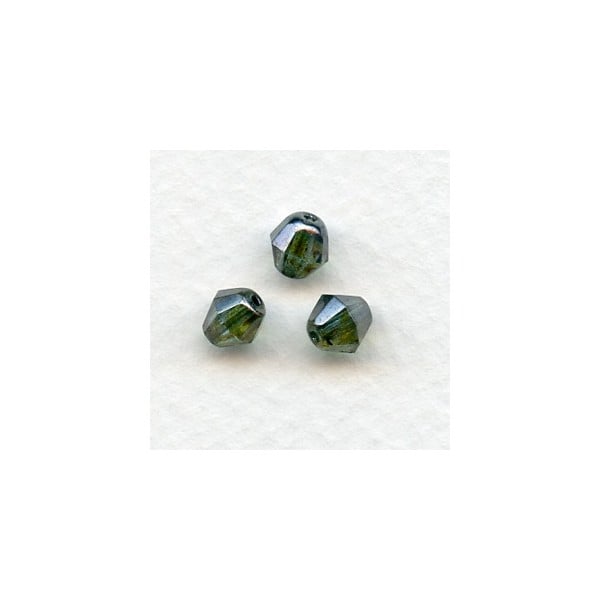 ^Loden Faceted Bicone Glass Beads 6mm