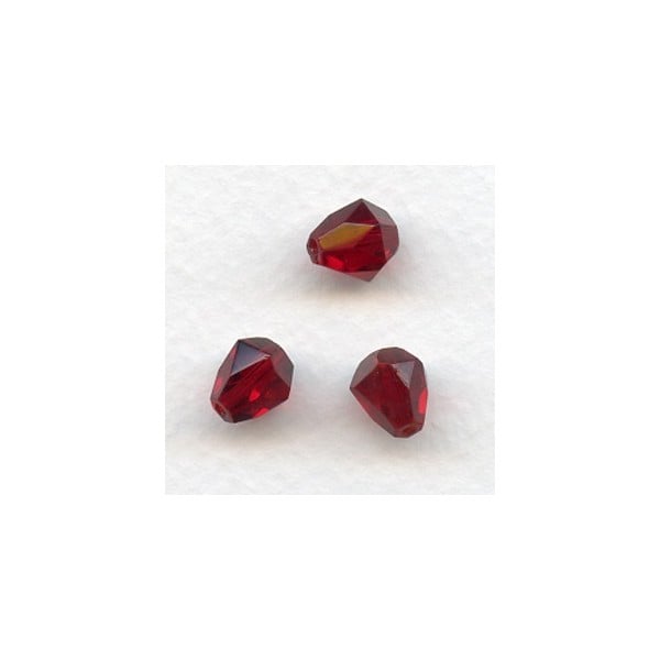 Garnet Bell Shape Faceted Glass Beads 9x8mm