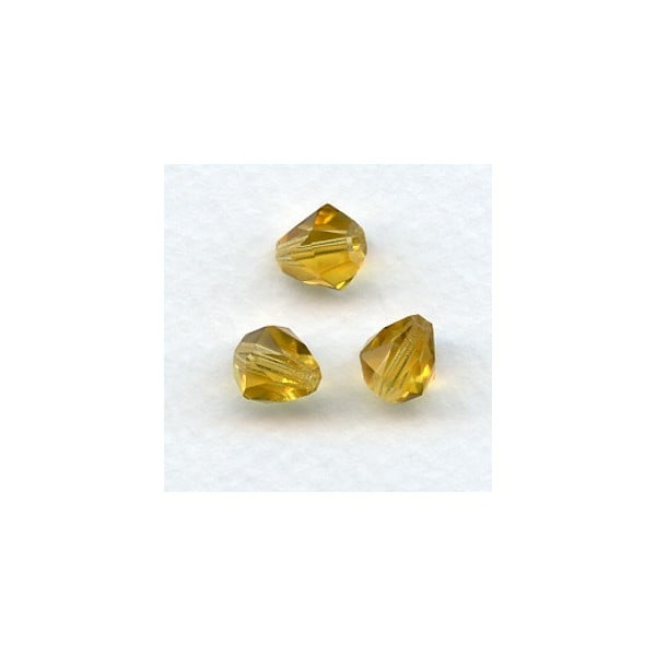 Topaz Bell Shape Faceted Glass Beads 9x8mm