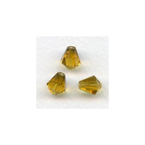 Topaz Bell Shape Faceted Glass Beads 10x9mm