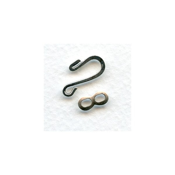 Hook and Eye Closures Oxidized Silver
