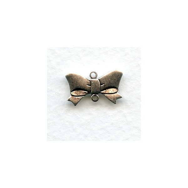 Bow Connectors Oxidized Silver 16mm (6)