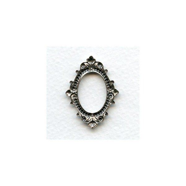 Ornate Oval Framework Oxidized Silver (2) - Image 2