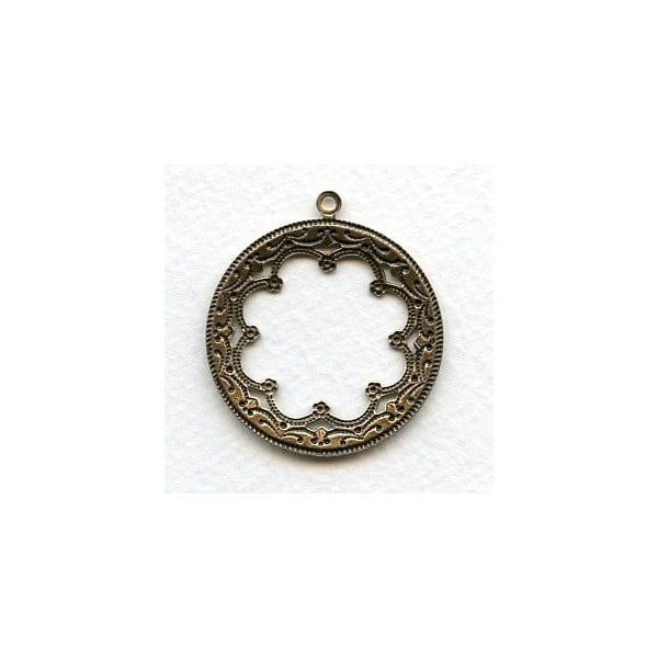 Floral Framework with Loop Oxidized Brass (3) - Image 2
