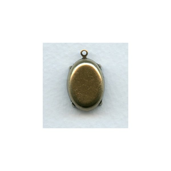 Deep Settings 18x13mm Oxidized Brass (12) - Image 2