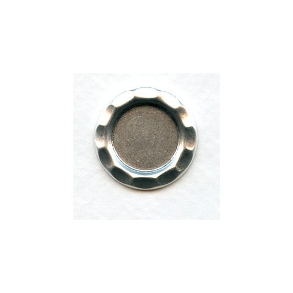 Beveled Edge Oxidized Silver 15mm Settings (6)