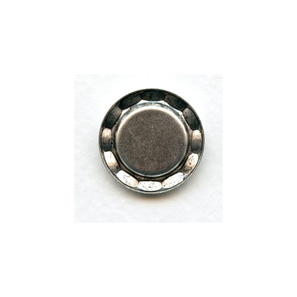 Beveled Edge Oxidized Silver 15mm Settings (6) - Image 2