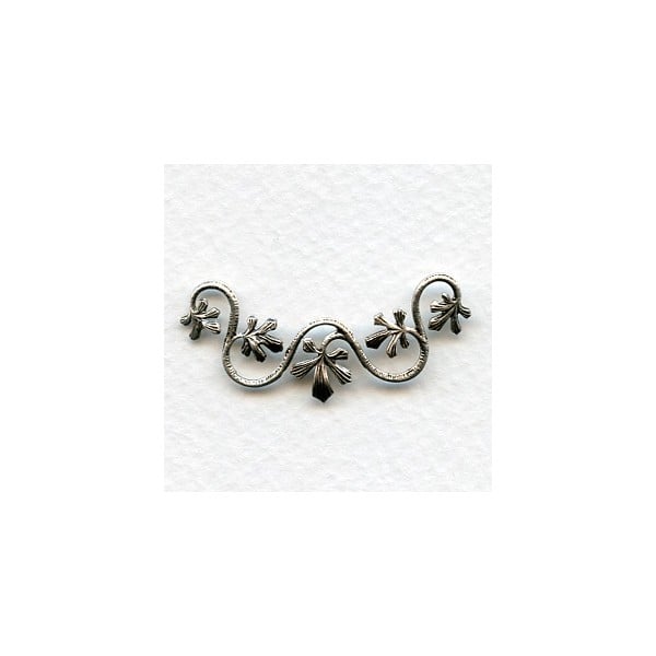 Vine With Leaves Swag 38mm Oxidized Silver (2)