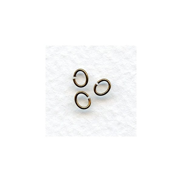 ^Small Oval Jump Rings Oxidized Brass 5x4mm