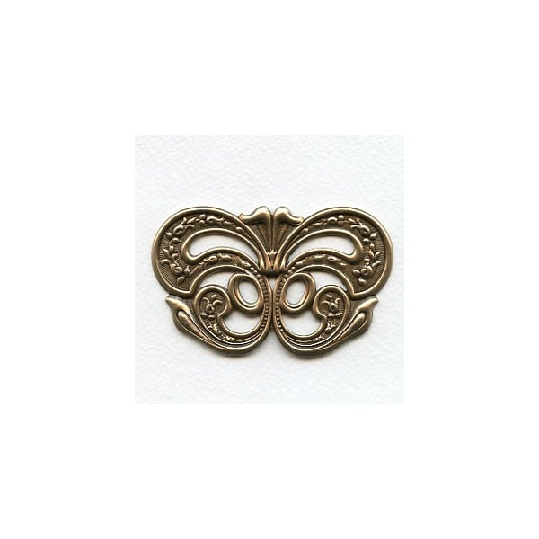 Enormous 85mm Stamping Embellishment Oxidized Brass (1)