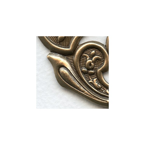 Enormous 85mm Stamping Embellishment Oxidized Brass (1) - Image 2