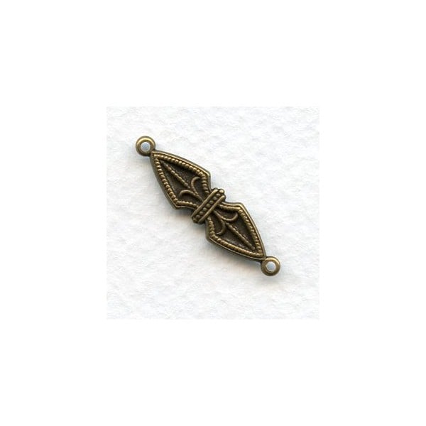 Great Looking 2 Ring Connectors Oxidized Brass (12)