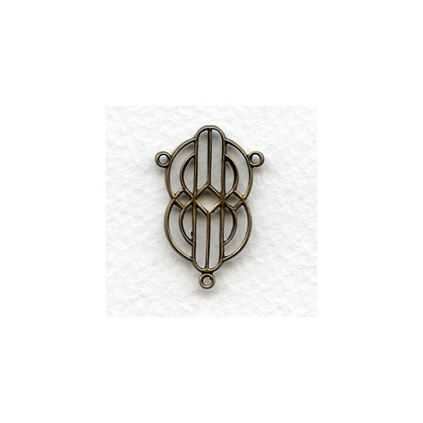 Stained Glass Style Solid Brass Connectors 27mm (2)
