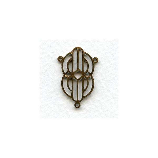 Stained Glass Style Solid Brass Connectors 27mm (2) - Image 2