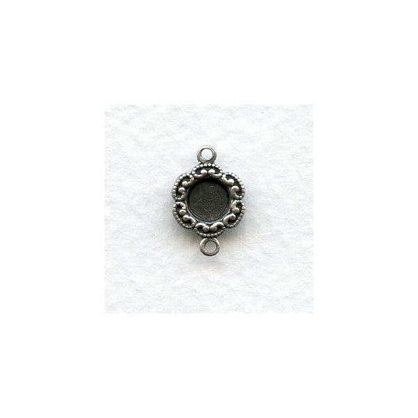 Setting Connectors 5mm Oxidized Silver (12)