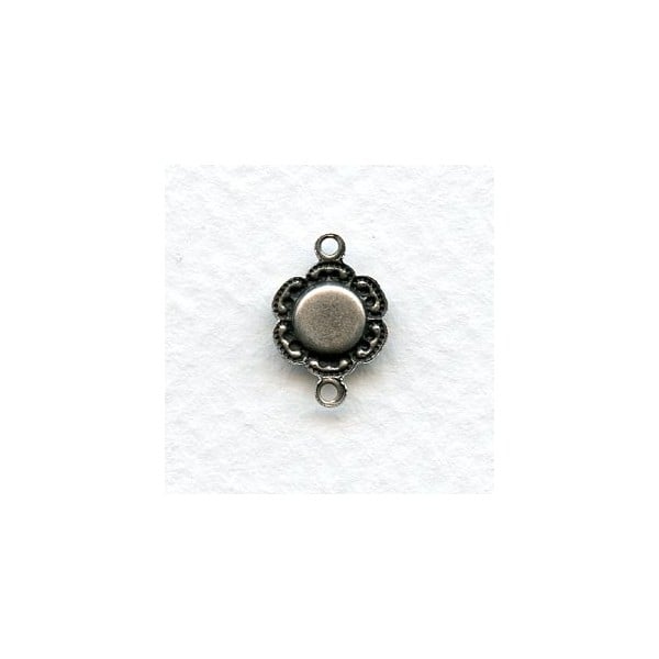 Setting Connectors 5mm Oxidized Silver (12) - Image 2