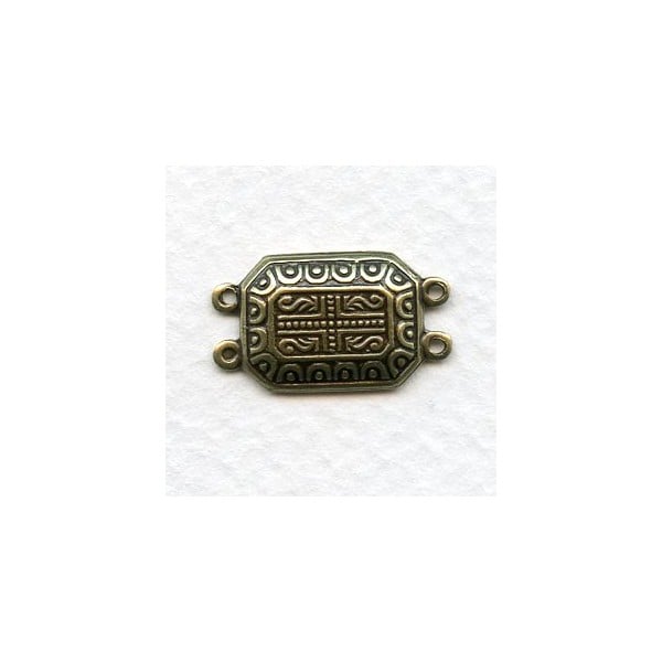 ^Four Loop 21mm Connectors Oxidized Brass (2)