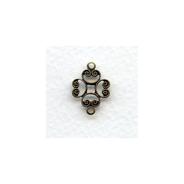 Filigree Connectors Solid Oxidized Brass 17mm (12)