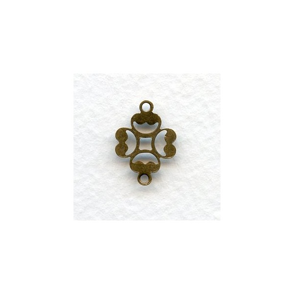 Filigree Connectors Solid Oxidized Brass 17mm (12) - Image 2
