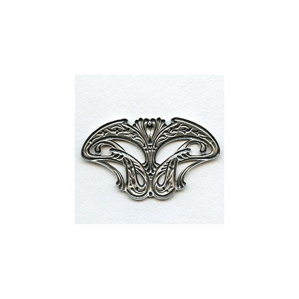 Art Nouveau Style Grand Oxidized Silver Stamping (1) - Image 3