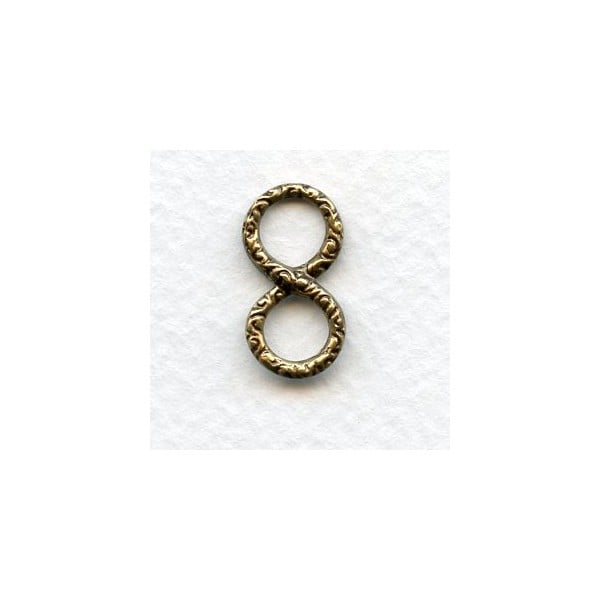 ^Infinity Symbol Connectors 20mm Oxidized Brass (6)