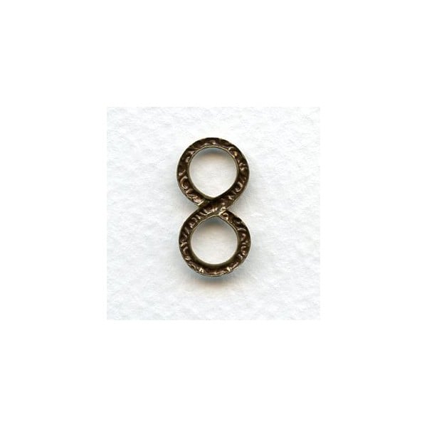^Infinity Symbol Connectors 20mm Oxidized Brass (6) - Image 2