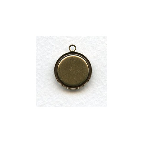 Smooth Edge Settings 13mm Oxidized Brass (12) - Image 2