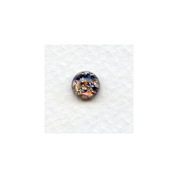 Amethyst Glass Opal Cabochons Handmade 7mm (4)