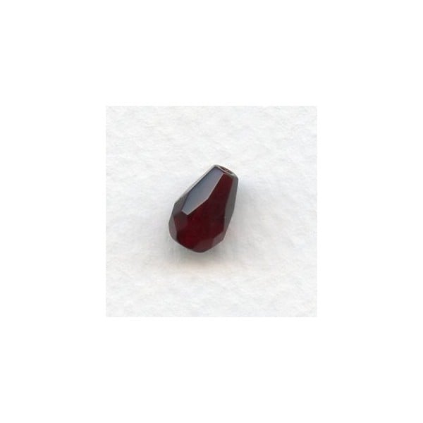Garnet Fire Polished Tear Drop Beads 10x7mm (24)