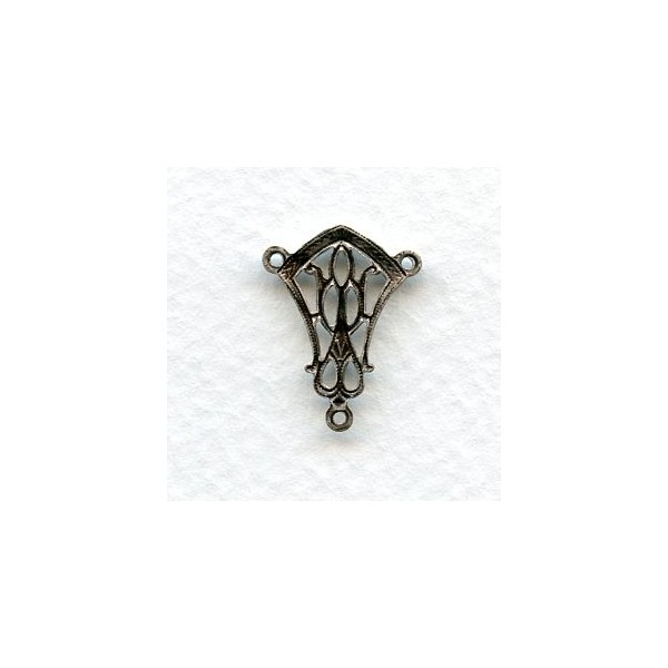 Filigree Connectors 18mm Oxidized Silver (12) - Image 2