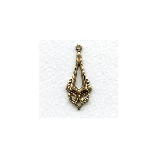 Dramatic 31mm Pendant Drops Oxidized Brass 31mm (6)