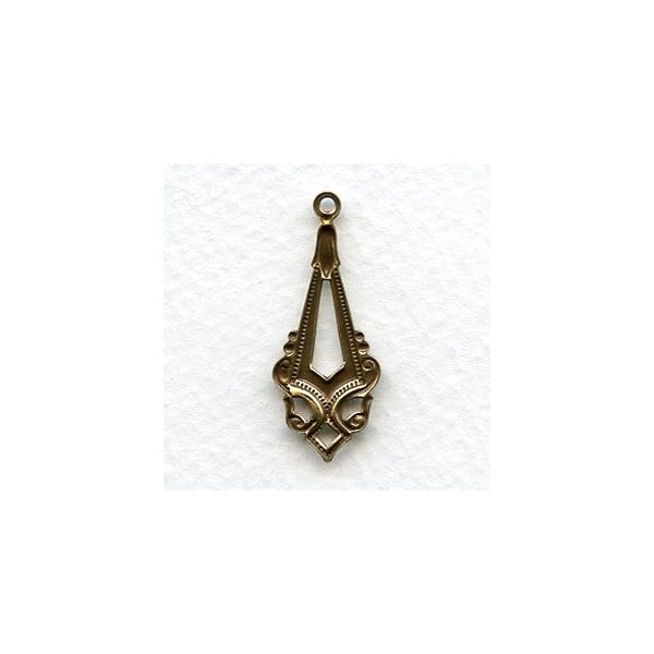 Dramatic 31mm Pendant Drops Oxidized Brass 31mm (6) - Image 2