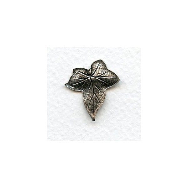Ivy Leaves Oxidized Silver Stampings 21mm (4) - Image 2