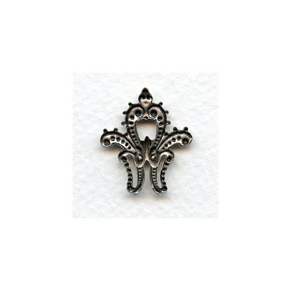 Ornamental Accent Corner 24mm Oxidized Silver (6) - Image 2