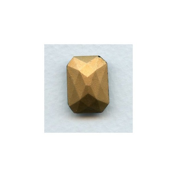 Octagon 18x13mm Emerald Foiled Faceted Stone (1) - Image 2