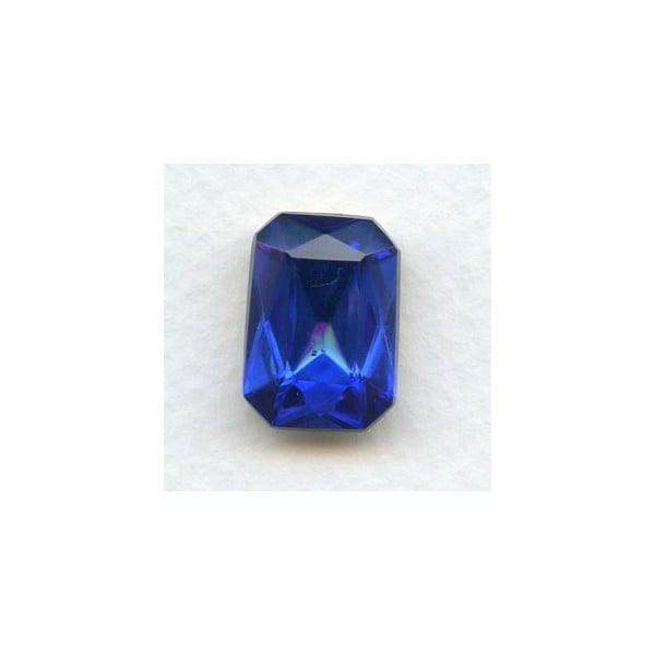Octagon 18x13mm Sapphire Foiled Faceted Stone (1)