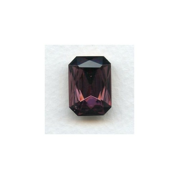 Octagon 18x13mm Amethyst Foiled Faceted Stone (1)