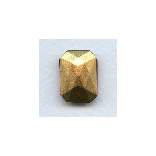 Octagon 18x13mm Olivine Foiled Faceted Stone (1) - Image 2