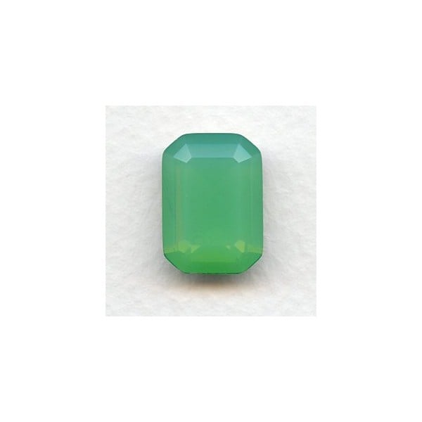 Octagon 18x13mm Opal Green Foiled Faceted Stone (1)