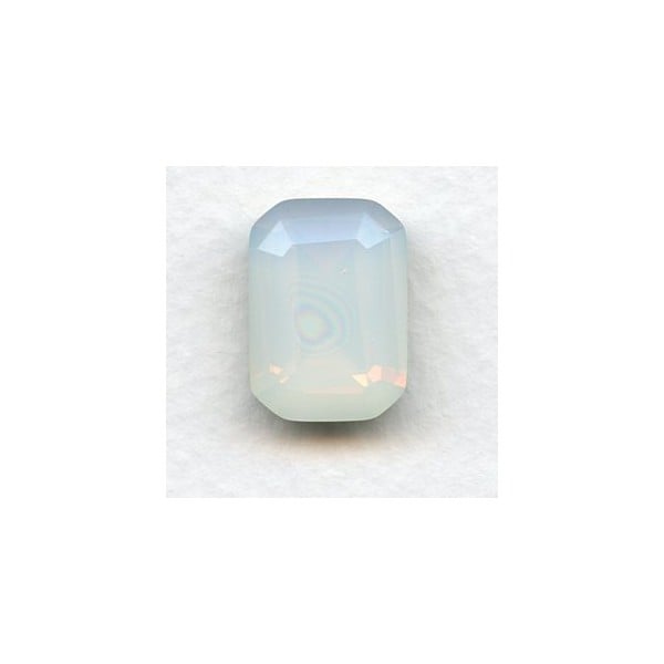 Octagon 18x13mm White Opal Foiled Faceted Stone (1)