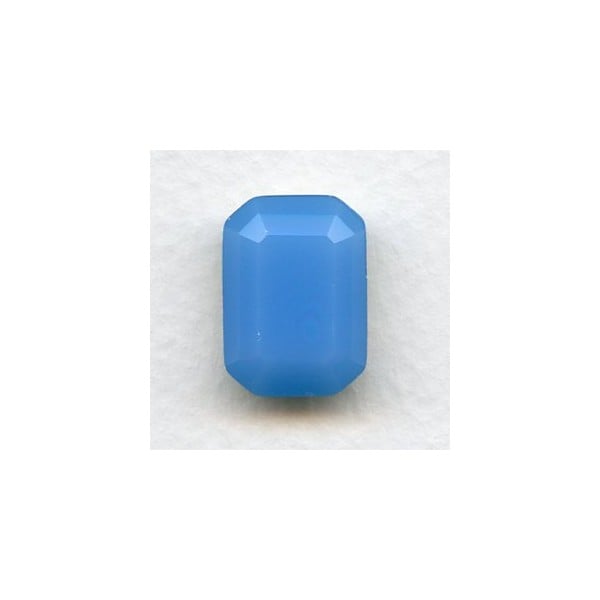 ^Octagon 18x13mm Opal Blue Foiled Faceted Stone (1)
