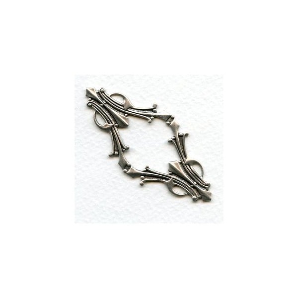 Art Deco Style Framework Piece Oxidized Silver (1)