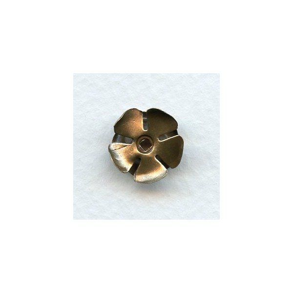 Layered Flowers 13mm Oxidized Brass (4) - Image 2