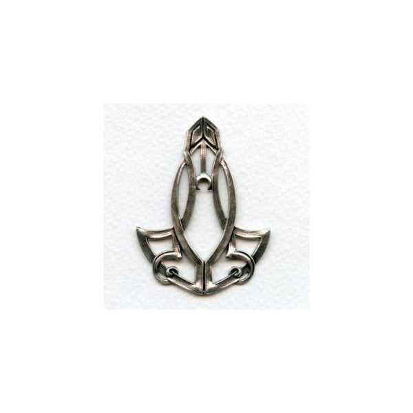 Art Nouveau Style Embellishment Oxidized Silver (1)