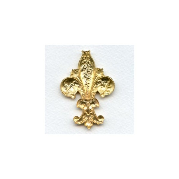 Fabulous 62mm Fleur-de-Lys Raw Brass (1) - Image 2