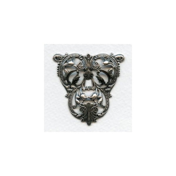 Fabulous 47mm Triangle Stamping Oxidized Silver (1)