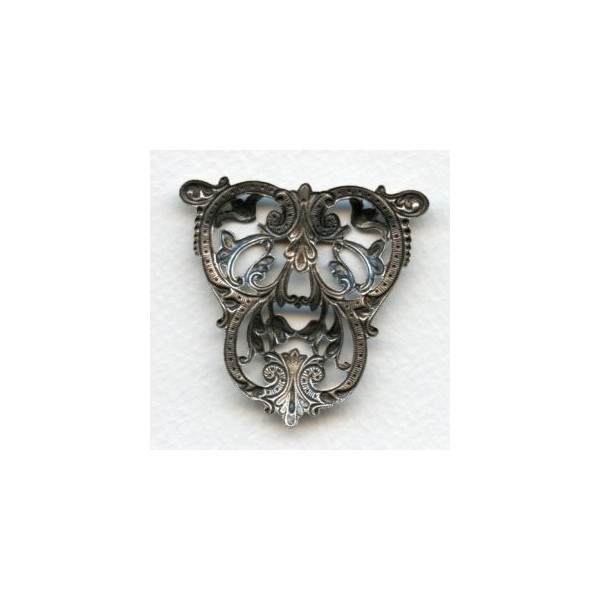 Fabulous 47mm Triangle Stamping Oxidized Silver (1) - Image 2