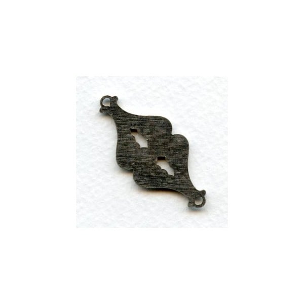Art Nouveau Style Floral 41mm Connector Oxidized Silver (1) - Image 2