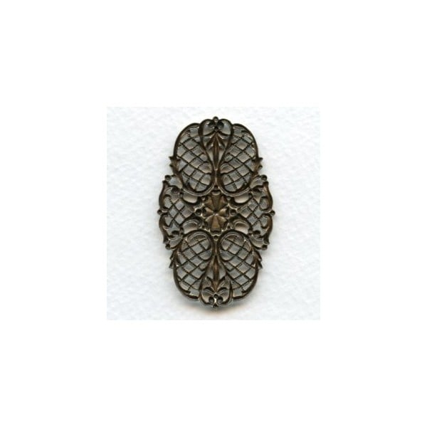 European Filigree Oval 49mm Oxidized Brass (1) - Image 2